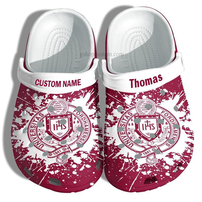 Fordham University Graduation Gifts Croc Shoes Customize- Admission Gift Shoes