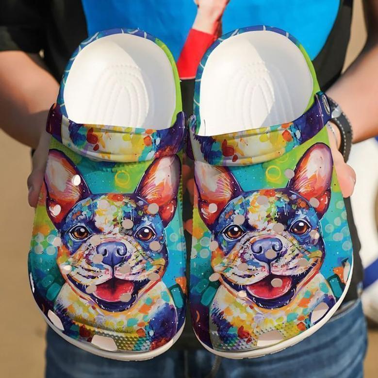 French Bull Dog Colorful Classic Clogs Shoes