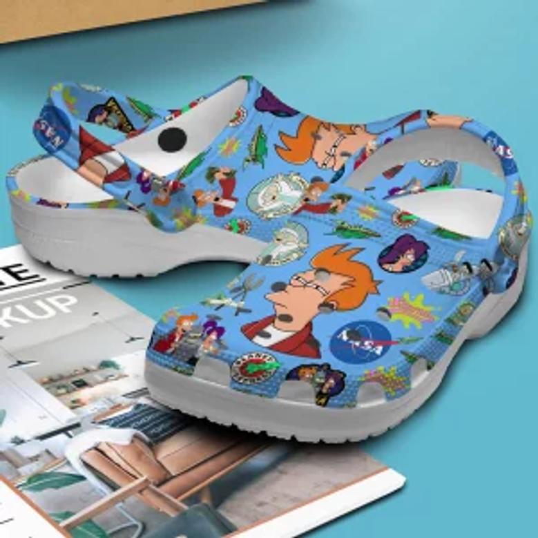 Futurama Cartoon Crocs Crocband Clogs Shoes For Men Women And Kids