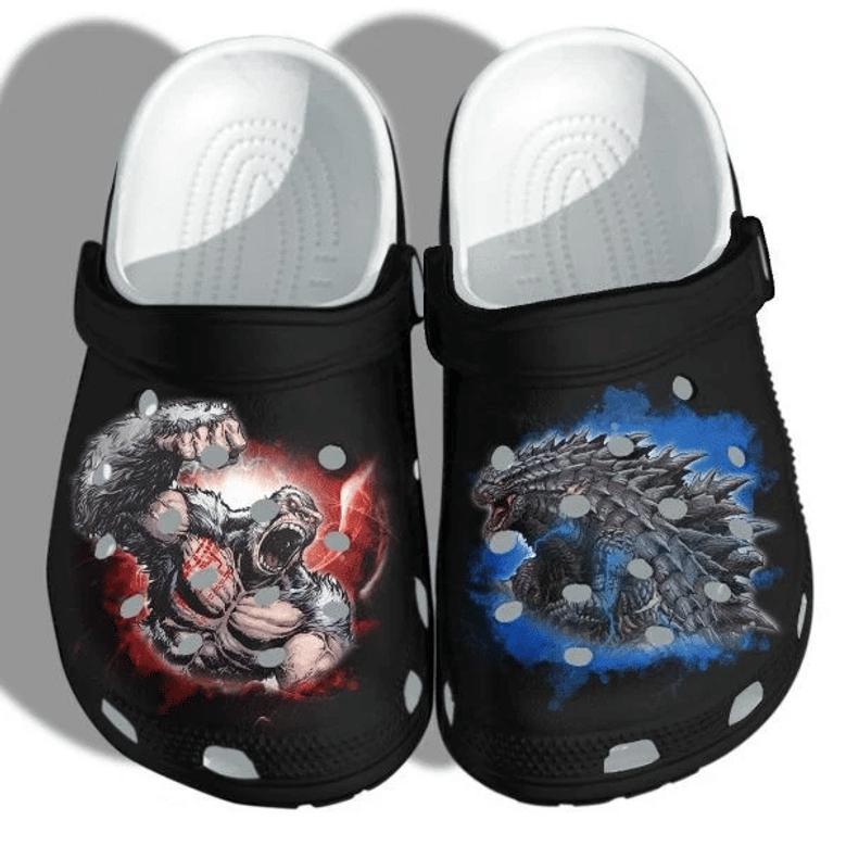 Godzilla Kong Monster Black Clogs Shoes