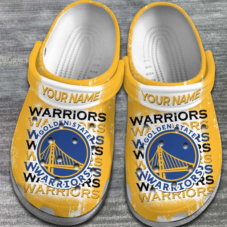 Golden State Warriors Nba Basketball Sport Crocs Crocband Clogs Shoes