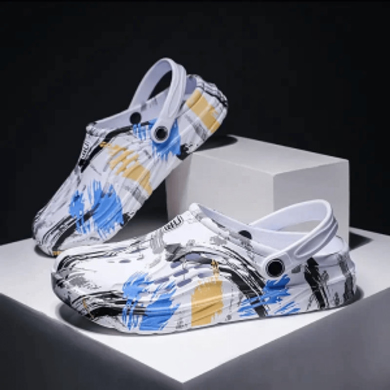 Graffiti Print Clog Clogband Clogs Shoes For Men Women  display picture 2