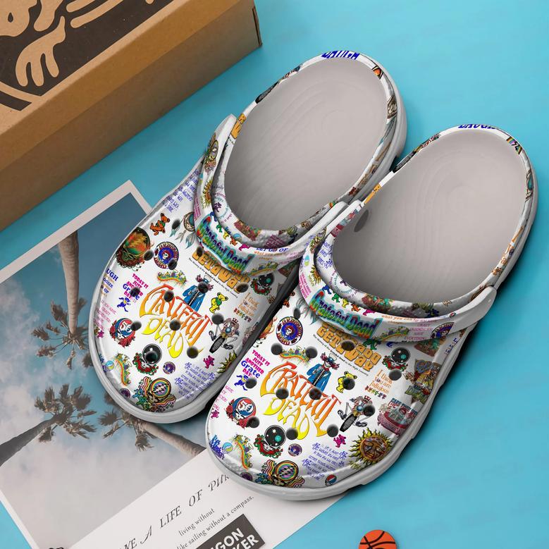 Grateful Dead Music Crocs Crocband Clogs Shoes