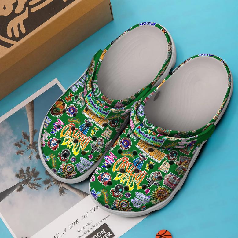 Grateful Dead Music Crocs Crocband Clogs Shoes