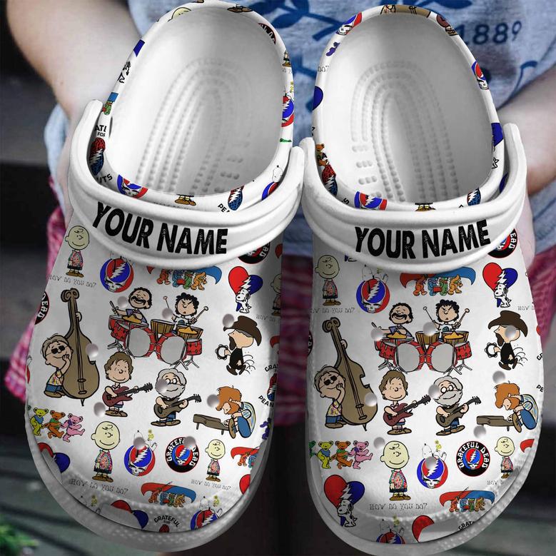 Grateful Dead Music Crocs Crocband Clogs Shoes