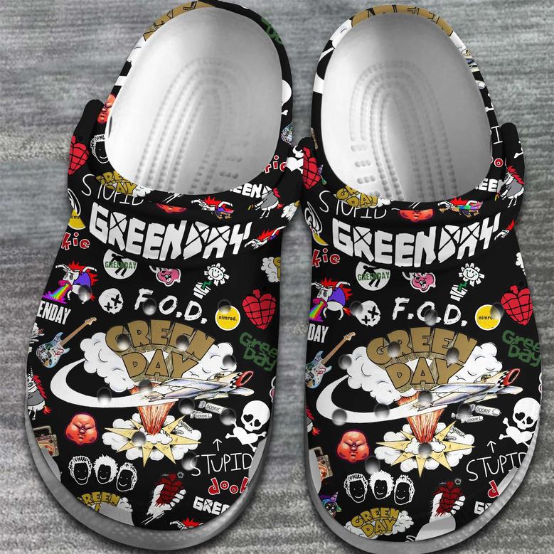 Green Day Band Music Crocs Crocband Clogs Shoes