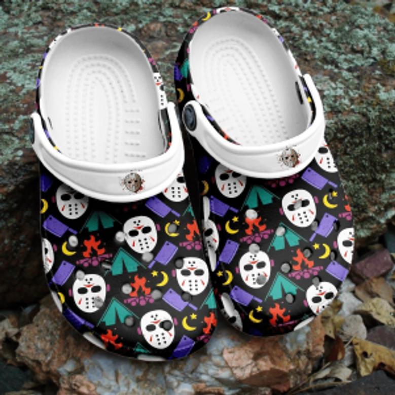 Halloween Face Shoes Crocs Crocband Clogs Shoes For Men Women