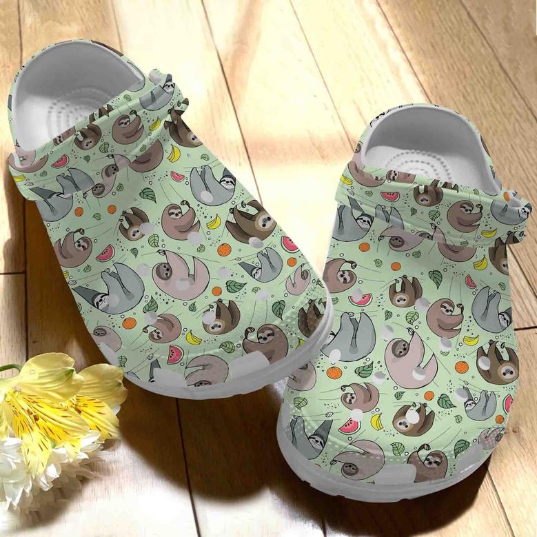 Hanging Sloth Pattern Shoes Crocbland Clog Gift For Birthday