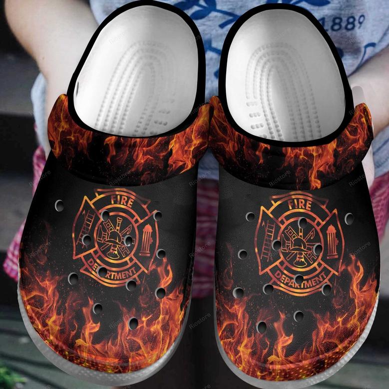 Heat Flame Shoes - Fire Department Clogs Birthday Gifts For Father