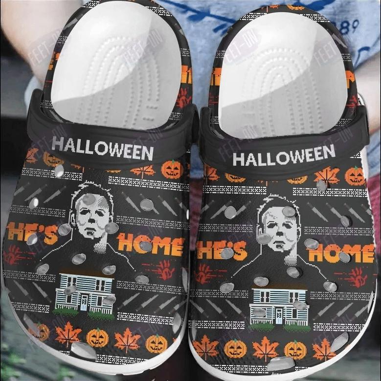 Hes Home Michael Myers Horror Movie Halloween Classic Clogs Shoes