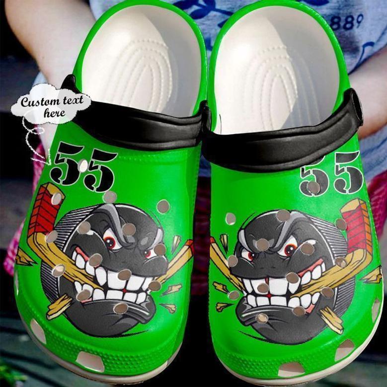 Hockey Personalized Angry Clog Shoes