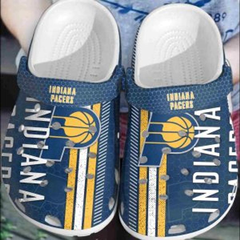 Indiana Pacers Basketball Club Clogs Crocs Comfortable Shoes Crocband For Men Women