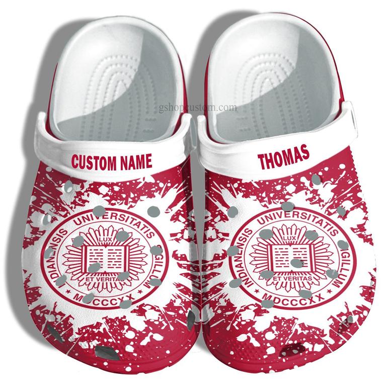 Indiana University Bloomington Graduation Gifts Croc Shoes Customize- Admission Gift Shoes