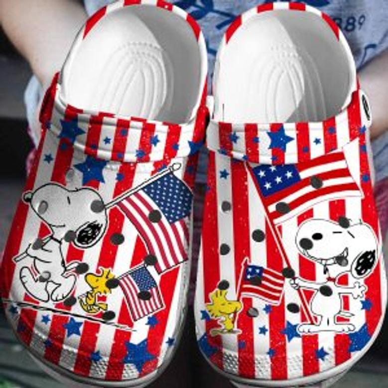 July 4Th Snoopy Crocs 3D Clog Shoes