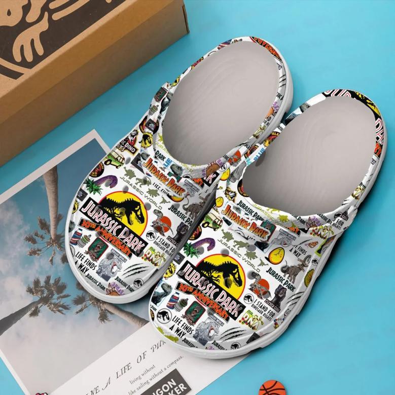 Jurassic Park 30Th Anniversary Movie Crocs Crocband Clogs Shoes