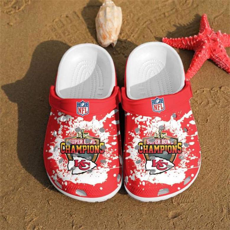 Kansas City Chiefs Football Crocband Clogs