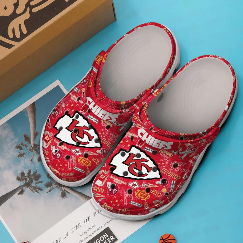 Kansas City Chiefs Nfl Christmas Crocs Clogs Crocband Shoes