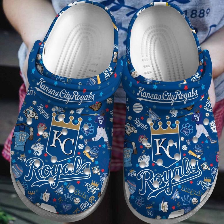 Kansas City Royals Mlb Sport Crocs Crocband Clogs Shoes For Men Women And Kids