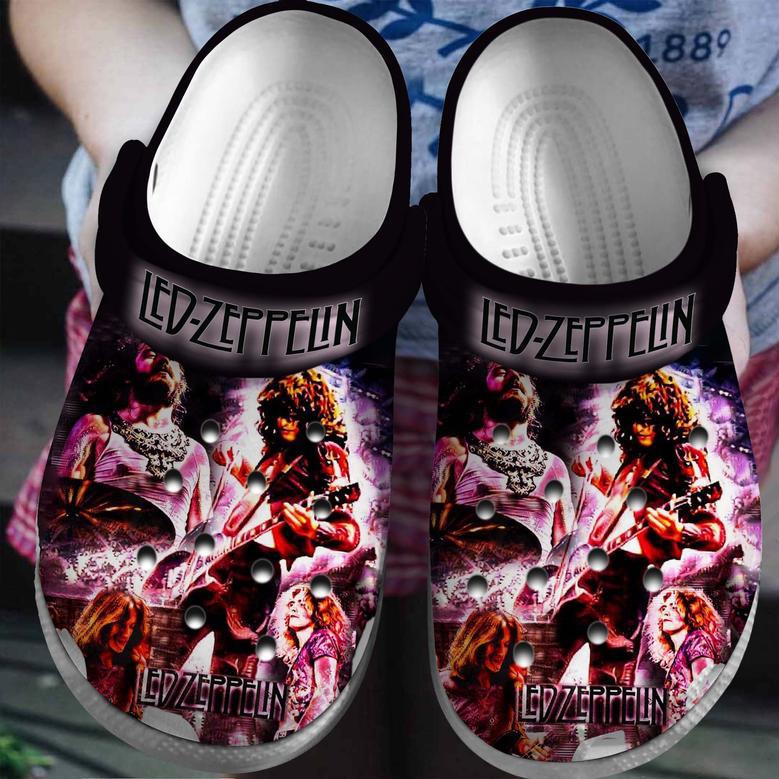 Led Zeppelin Band Music Crocs Crocband Clogs Shoes