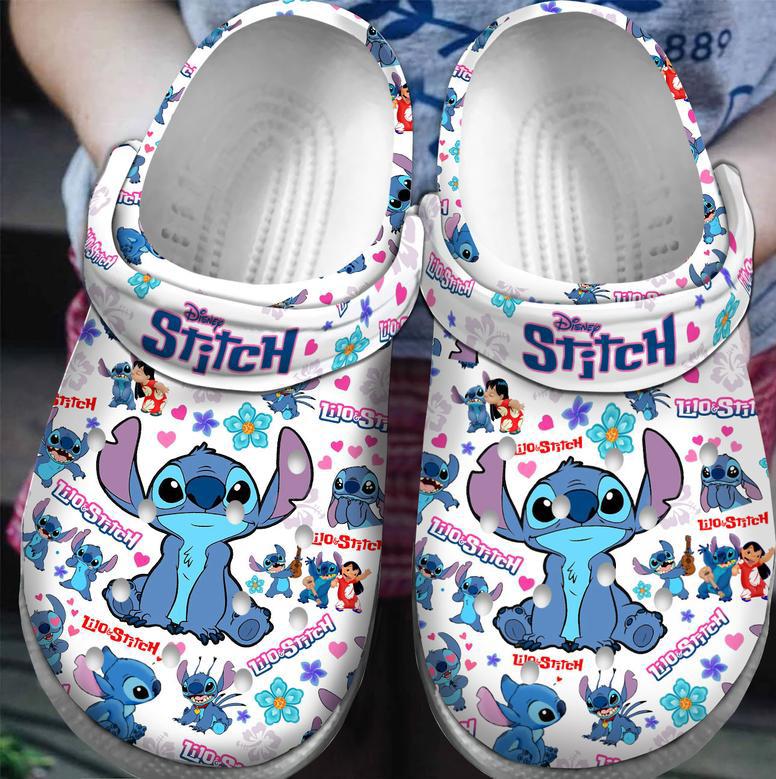 Lilo & Stitch Cartoon Crocs Crocband Clogs Shoes For Men Women And Kids