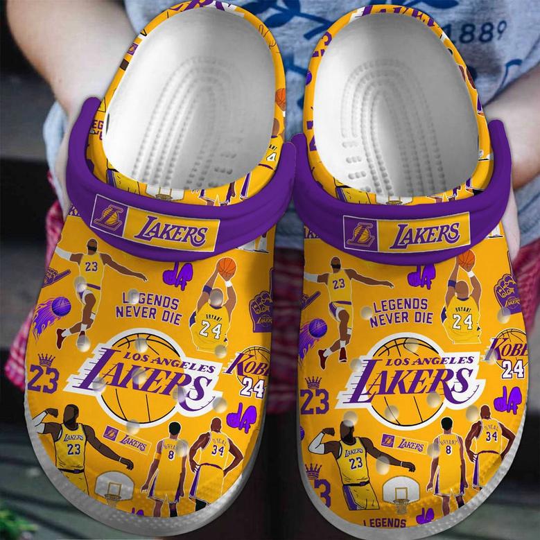 Los Angeles Lakers Basketball Club Clogs Crocband Comfortable Shoes Crocs For Men Women Kids