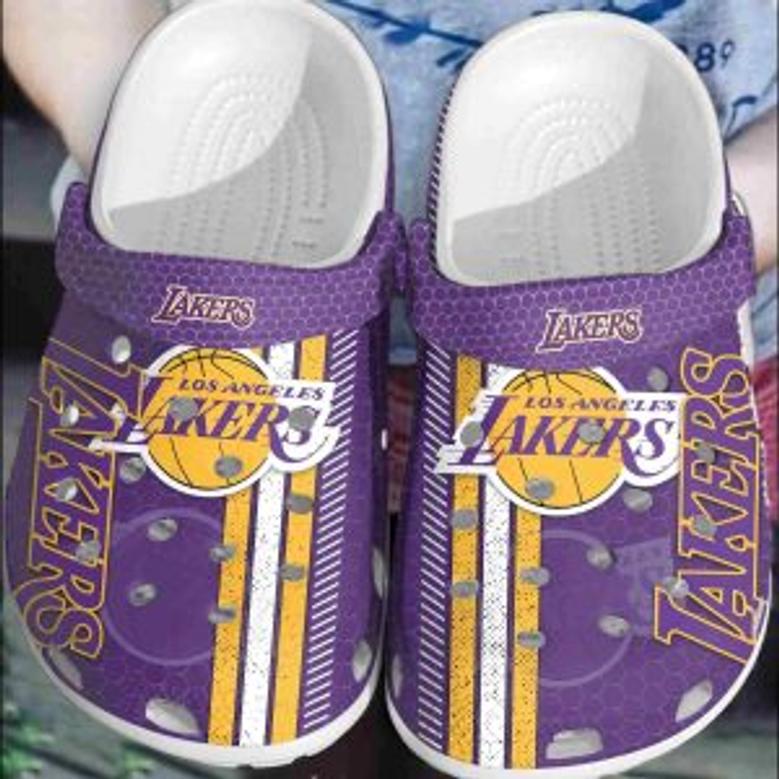 Los Angeles Lakers Basketball Club Clogs Shoes Crocs Comfortable Crocband For Men Women