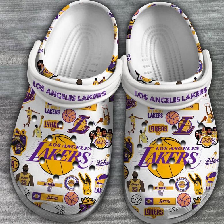 Los Angeles Lakers Nba Basketball Crocs Crocband Clogs Shoes