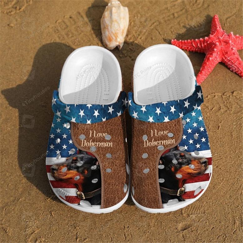 Love Doberman Usa Shoes - For Who Love Dog Clogs Gifts