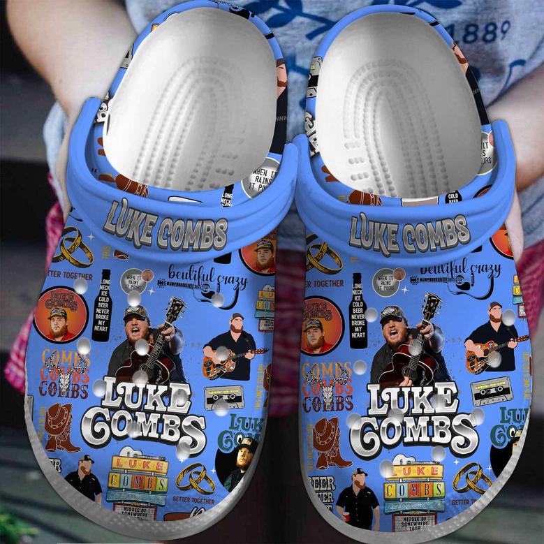 Luke Combs Singer Music Crocs Crocband Clogs Shoes For Men Women And Kids
