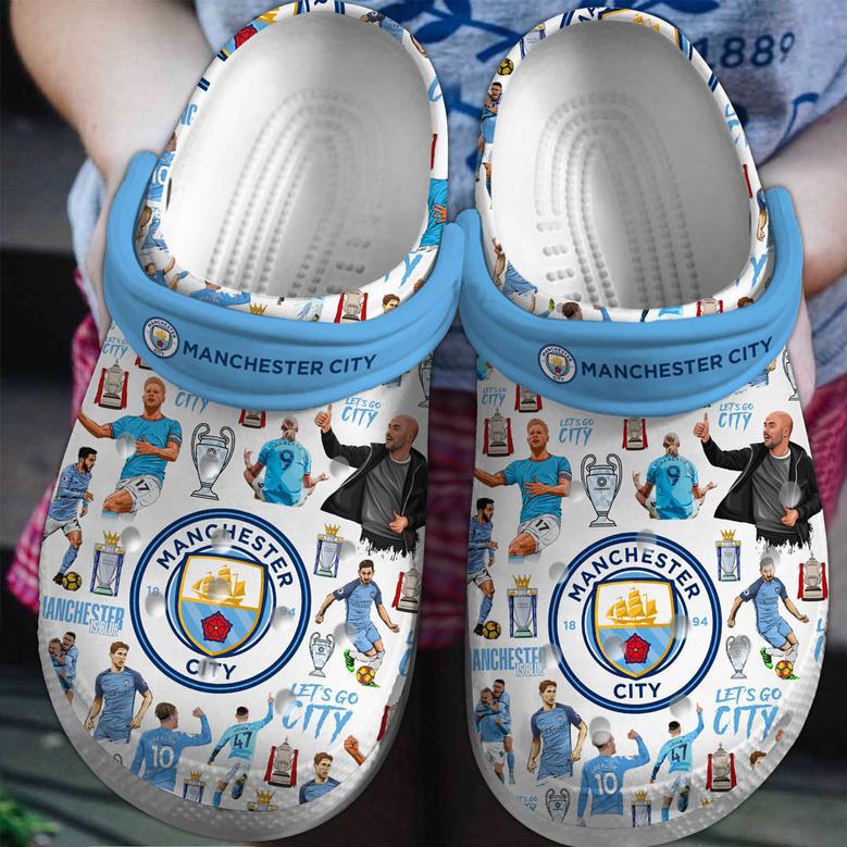 Manchester City Football Soccer Sport Crocs Crocband Clogs Shoes