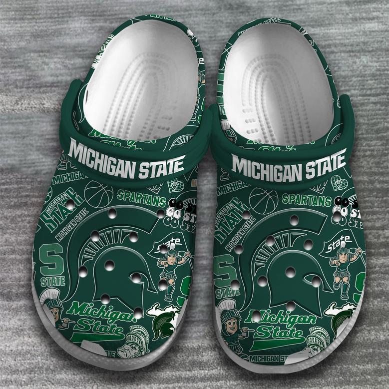 Michigan State Spartans Ncaa Sport Crocs Crocband Clogs Shoes