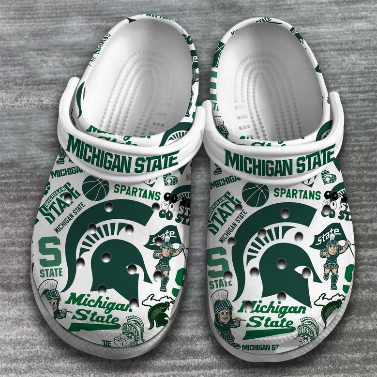 Michigan State Spartans Ncaa Sport Crocs Crocband Clogs Shoes