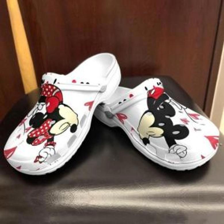 Mickey And Minnie Cartoon Crocs Crocband Shoes Clogs Custom Name For Men Women And Kids