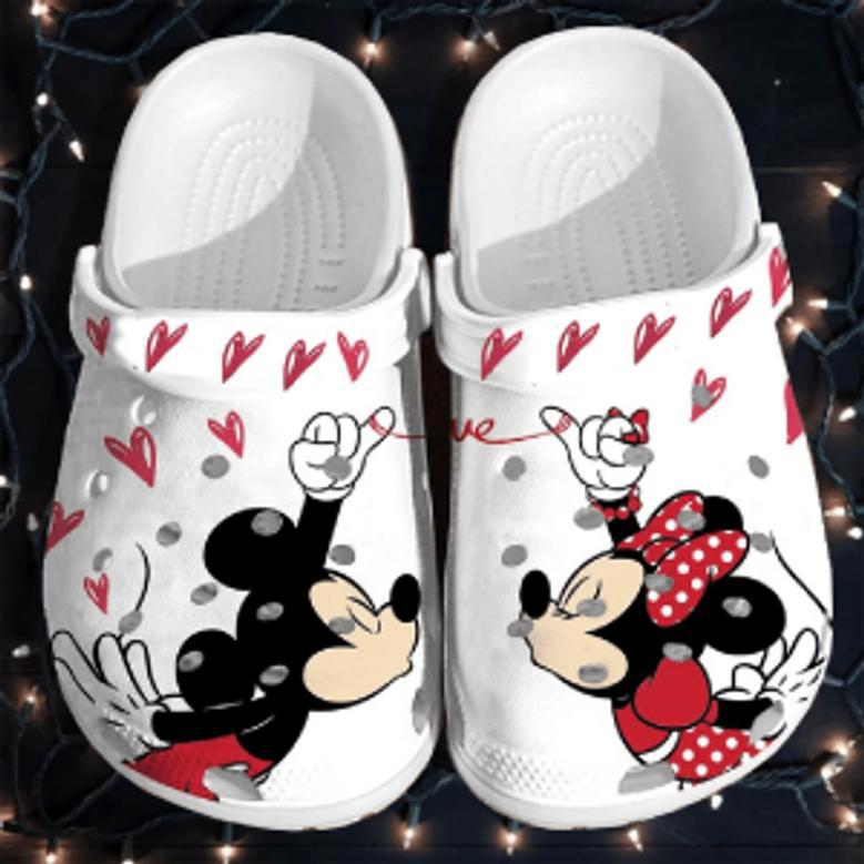 Mickey And Minnie Mouse Crocs Clog Shoes