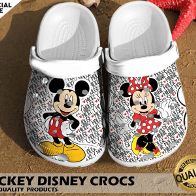 Mickey And Minnie Mouse Crocs Clog Shoes