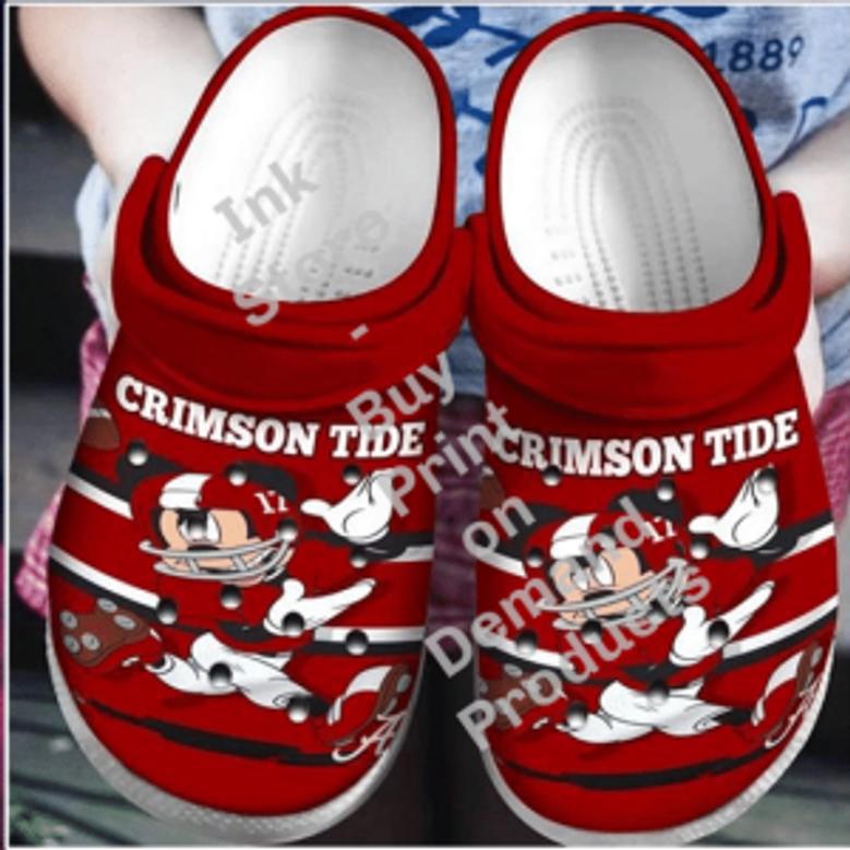 Mickey Mouse Baseball Cartoon Crocs Crocband Shoes Clogs Custom Name For Men Women And Kids