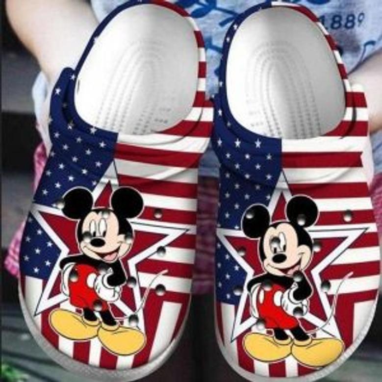 Mickey Mouse Cartoon Crocs Crocband Shoes Clogs Custom Name For Men Women And Kids