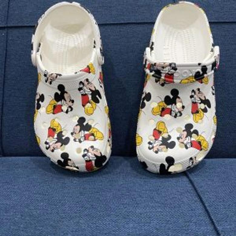 Mickey Mouse Cartoon Crocs Crocband Shoes Clogs Custom Name For Men Women And Kids