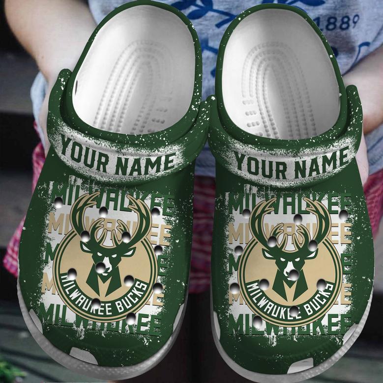 Milwaukee Bucks Nba Basketball Sport Crocs Crocband Clogs Shoes