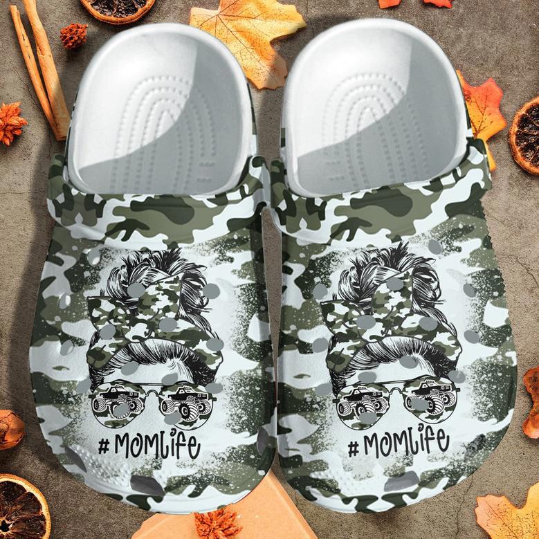 Mom Life Army Camo Shoes - Army Wife Jeep Girl Shoes Clogs