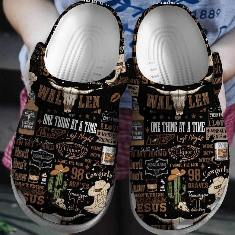 Morgan Wallen Music One Thing At A Time Crocs Crocband Clogs Shoes