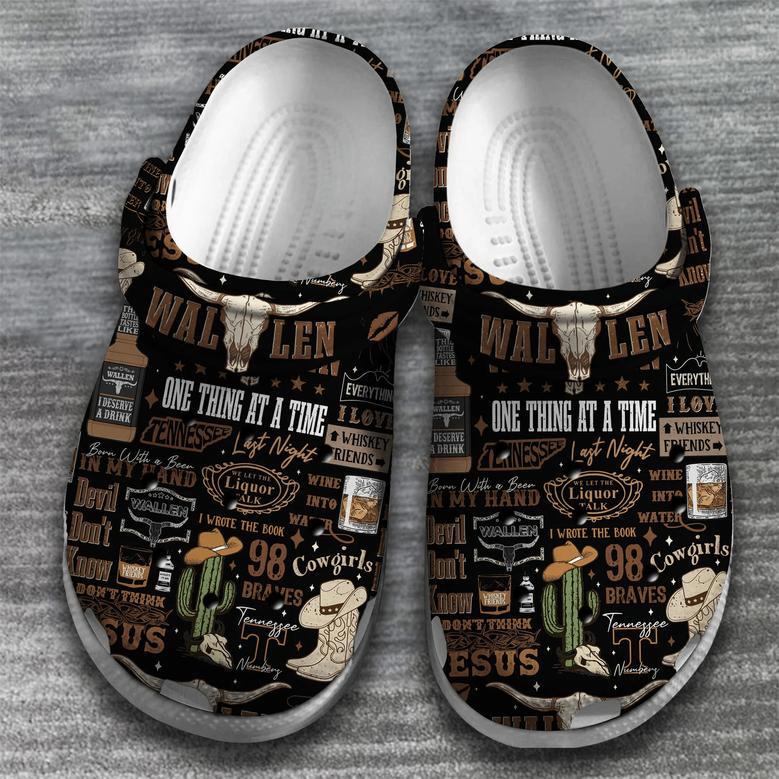 Morgan Wallen Music One Thing At A Time Crocs Crocband Clogs Shoes