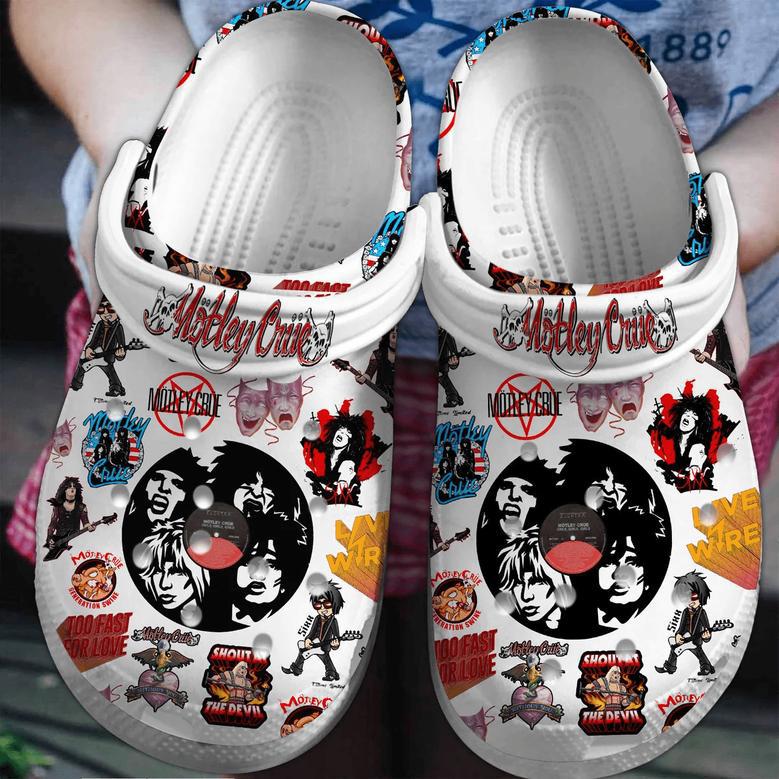 Motley Crue Music Band Crocs Crocband Clogs Shoes