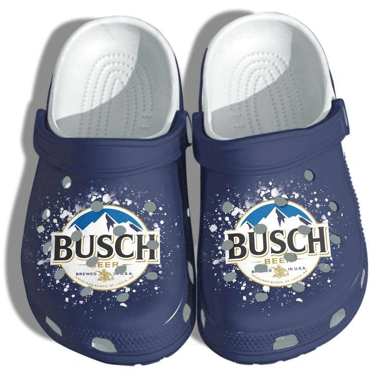 Navy Busch Beer Busch Latte Beer Lover Crocband Clog Shoes