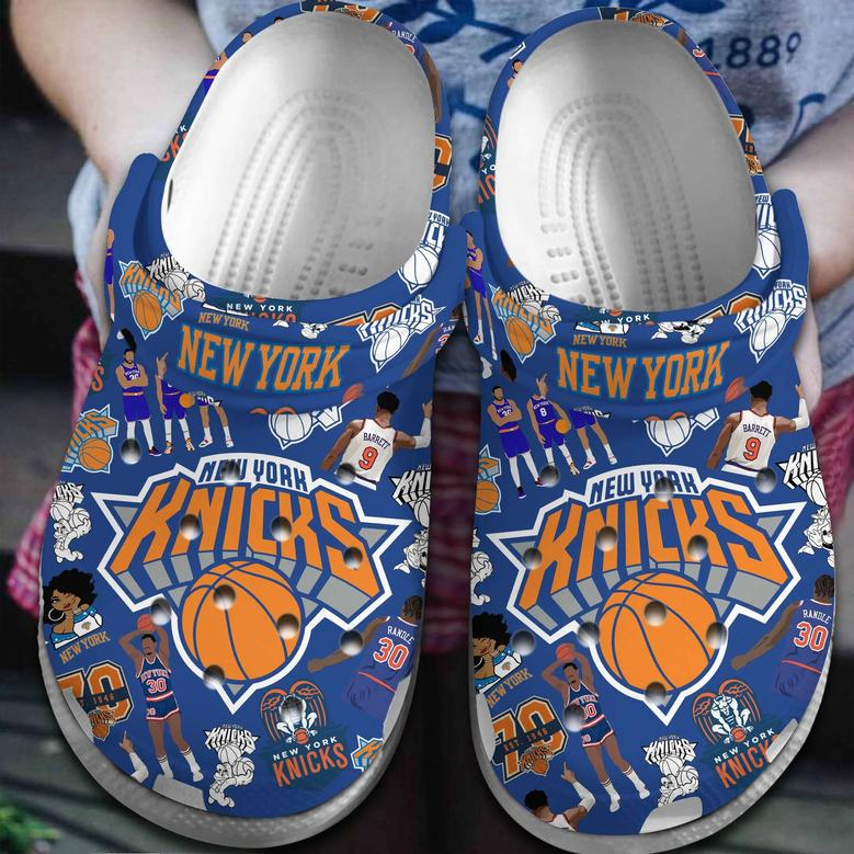 New York Knicks Nba Basketball Sport Crocs Crocband Clogs Shoes