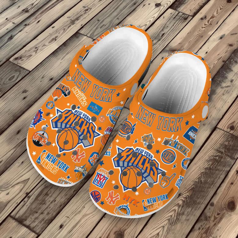 New York Knicks Nba Sport Crocs Crocband Clogs Shoes For Men Women And Kids