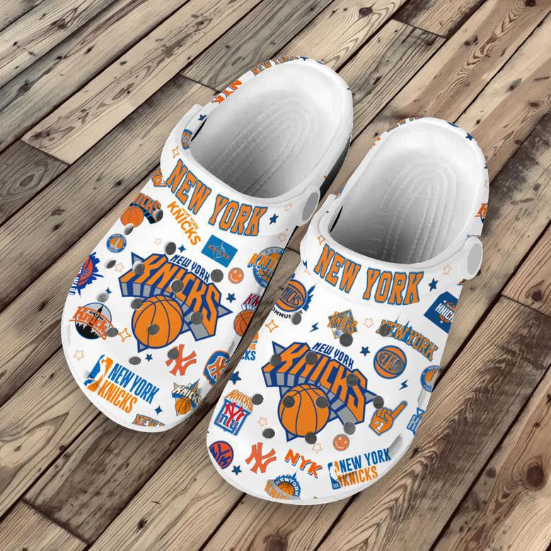 New York Knicks Nba Sport Crocs Crocband Clogs Shoes For Men Women And Kids