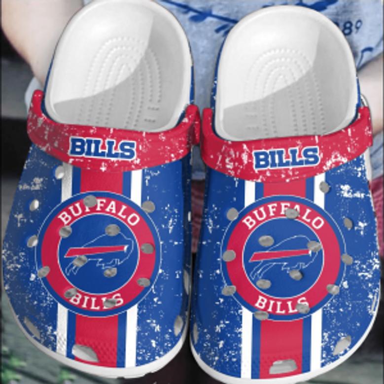 Nfl Buffalo Bills Football Crocs Shoes Comfortable Clogs Crocband For Men Women