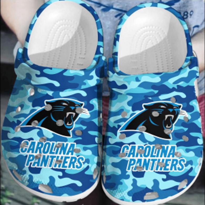 Nfl Carolina Panthers Football Crocband Crocs Clogs Shoes Comfortable For Men Women