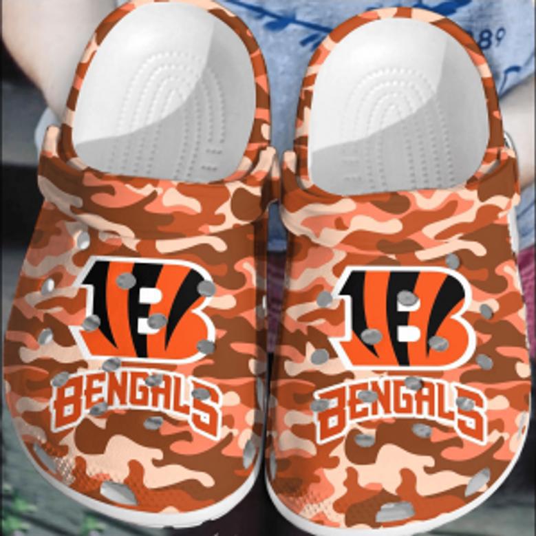 Nfl Cincinnati Bengals Football Crocband Crocs Comfortable Shoes Clogs For Men Women